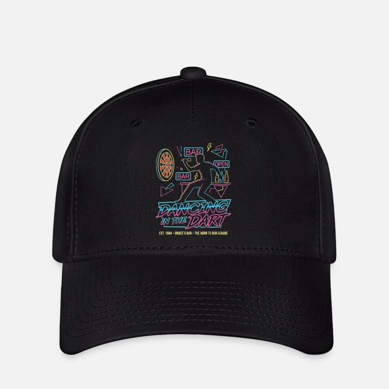 T-shirt Darts Fun, Sweat à capuche Danse dans le T-shirt Fléchette, - Casquette Flexfit - noir