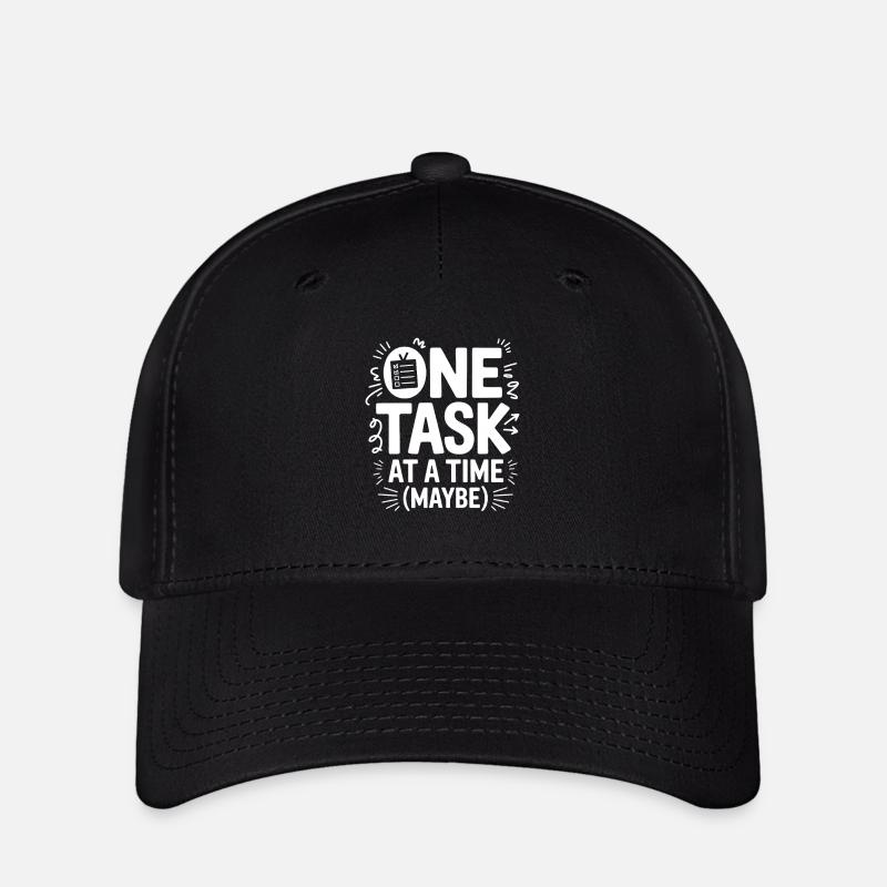 One Task At A Time (Maybe) ADHD Chaos - Flexfit Cap - black