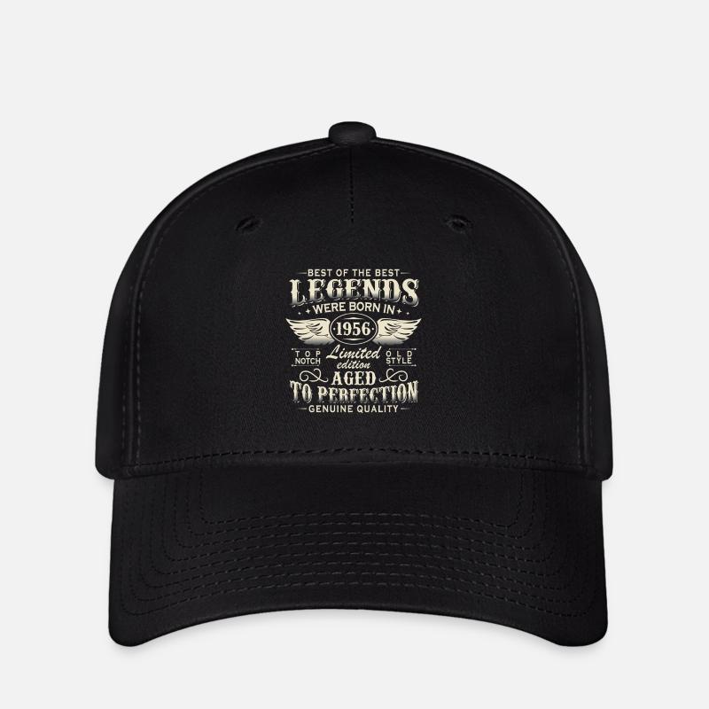 Legends 1956 Vintage 70th Birthday Gift - Flexfit Cap - black
