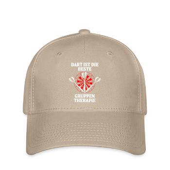 Dart ist die beste Gruppentherapie - Flexfit Cap - Khaki - Vorne