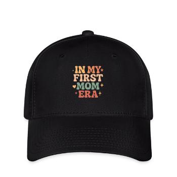 Erster Muttertag Mama Geschenkidee Familie Groovy - Flexfit Cap - Schwarz - Vorne