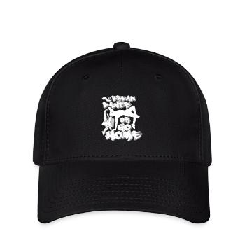 Breakdance ou rentrer chez soi - Casquette Flexfit - noir - Devant