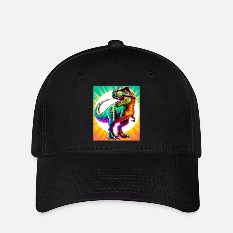 dinosaur - Flexfit Cap - black