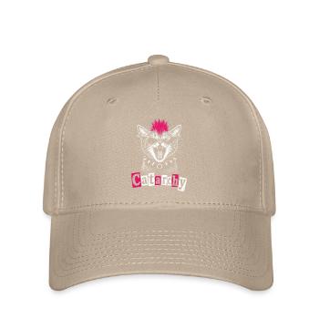 Catarchy Funny Punk Katzenmädchen Frauen - Flexfit Cap - Khaki - Vorne