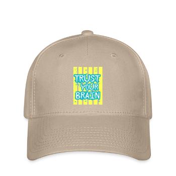 Faites confiance à votre cerveau - Casquette Flexfit - kaki - Devant
