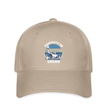 Motif de water-polo dominant ou noyé - Casquette Flexfit - kaki - Devant
