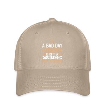 Schlechter Tag Holzwerken Spruch Schreiner Tischle - Flexfit Cap - Khaki - Vorne