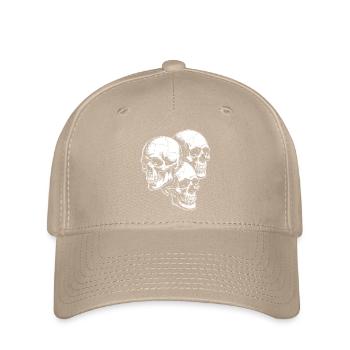 Skull Trio - Flexfit Cap - Khaki - Vorne