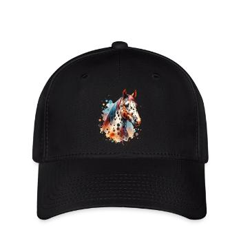 Appaloosa Motif Horse - Flexfit Cap - black - Front