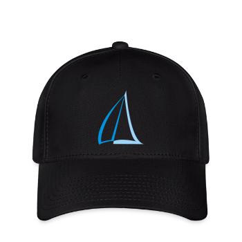 Segel Zweifarbig - Flexfit Cap - Schwarz - Vorne
