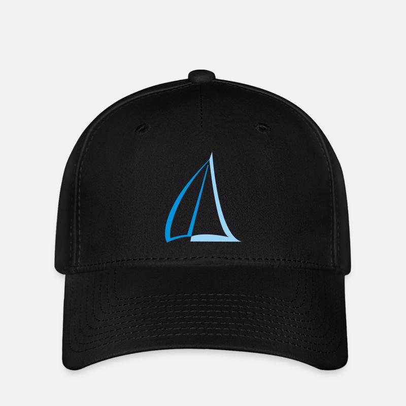Segel Zweifarbig - Flexfit Cap - Schwarz