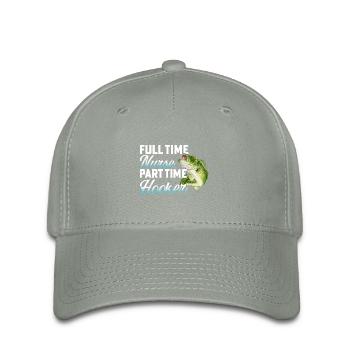 Vollzeit-Krankenschwester Teilzeit-Hook - Flexfit Cap - Grüngrau - Vorne