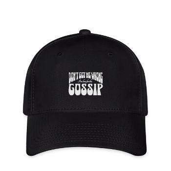 Ne vous méprenez pas, je suis ici pour les potins - Casquette Flexfit - noir - Devant