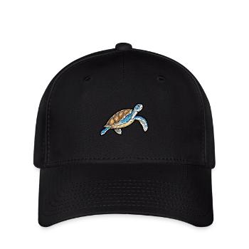 Cute cartoon turtle - Flexfit Cap - black - Front