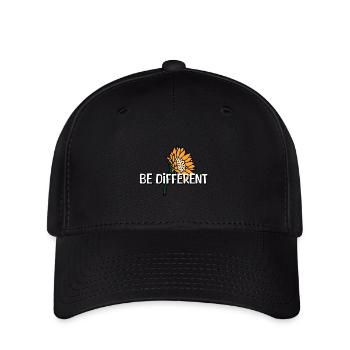 BE DIFFERENT Sunflower Self Love Positivity - Flexfit Cap - black - Front