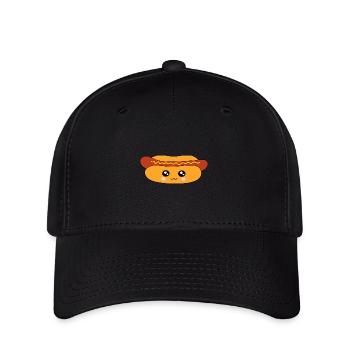 Hot dog Wurst - Flexfit Cap - Schwarz - Vorne
