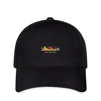 San Antonian Skyline San Antonio - Flexfit Cap - Schwarz - Vorne