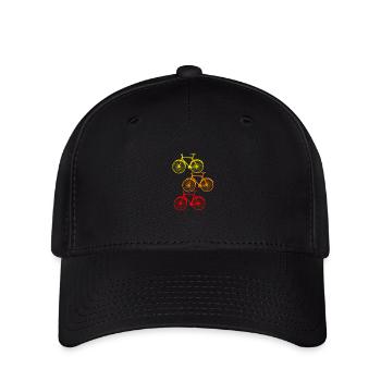 Bunte Fahrräder Motiv Radsport Rennrad Geschenk - Flexfit Cap - Schwarz - Vorne