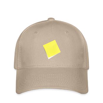 note jaune , adhésif , sticky note - Casquette Flexfit - kaki - Devant