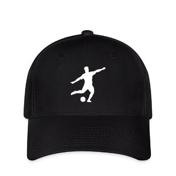 Fußball Spieler Fussball Fußballer - Flexfit Cap - Schwarz - Vorne