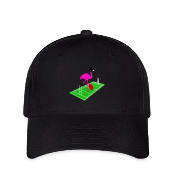 Rugby Flamingo - Flexfit Cap - Schwarz - Vorne