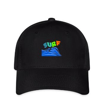SURFEN. WELLENREITER. WELLENREITER. SPORT. FEIERTAG. REISE. - Flexfit Cap - Schwarz - Vorne