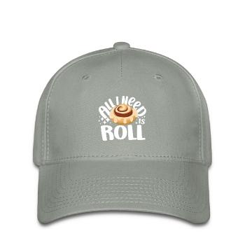 Pastry Lover All I Need Is C-Roll Cute Baking Gift - Flexfit Cap - Grüngrau - Vorne