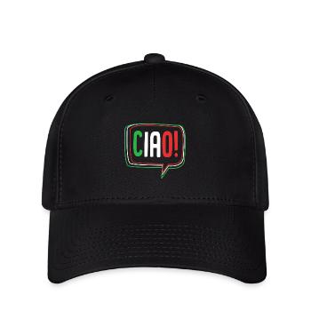 Italienisch Italia Italien - Flexfit Cap - Schwarz - Vorne