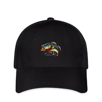 Poisson bar - Casquette Flexfit - noir - Devant