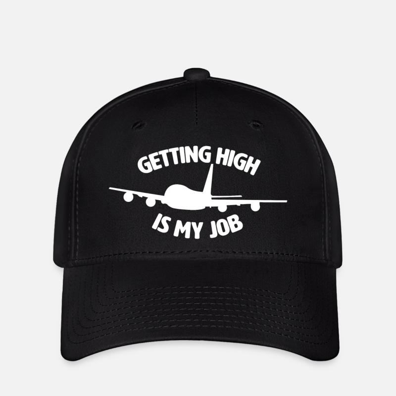 Planes, job, plane, funny, funny - Flexfit Cap - black