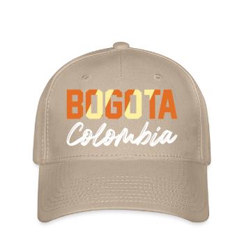 Bogotá Colombia City Logo Design - Flexfit Cap - khaki - Front