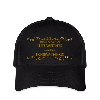 I Know things - Flexfit Cap - Schwarz - Vorne