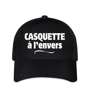 casquette, casquette à l'envers - Casquette Flexfit - noir - Devant
