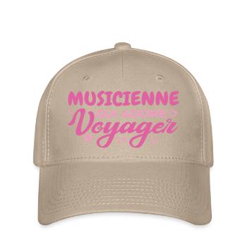 Globetrotting musician with a passion for travel - Flexfit Cap - khaki - Front