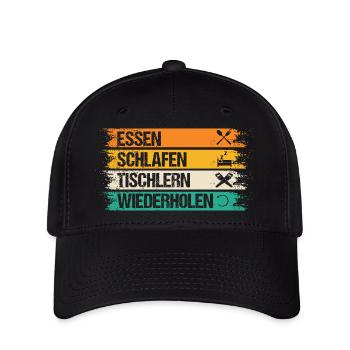 Schreiner Zimmermann Tischler - Flexfit Cap - Schwarz - Vorne
