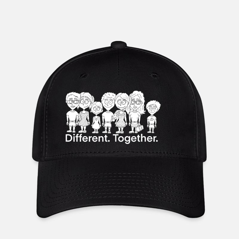 Diversité et cohésion - Casquette Flexfit - noir