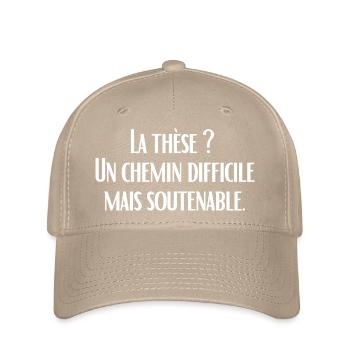 Die These?  Ein schwieriger, aber nachhaltiger Weg. - Flexfit Cap - Khaki - Vorne