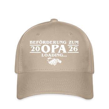 Annonce de la grossesse - Papy en devenir 2026 - Casquette Flexfit - kaki - Devant