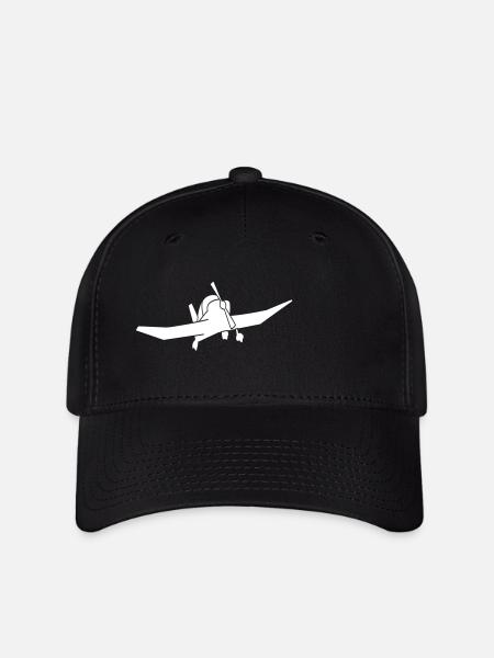 DR400 Robin Flugzeug Geschenk - Flexfit Cap - Schwarz