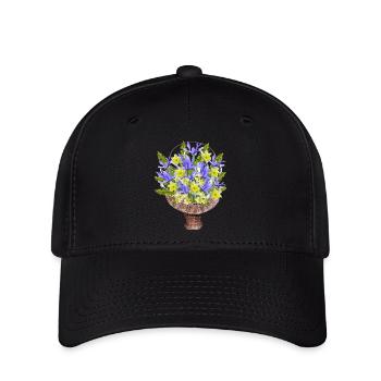 flowers lilies tulips orchids sunflower dahlia ger - Flexfit Cap - black - Front