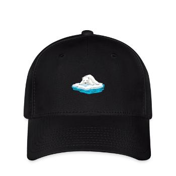 Eisbär Eisbären Bären Tiere Bär Kinder Baby - Flexfit Cap - Schwarz - Vorne