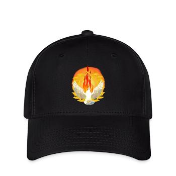Dove of Peace Flame Dove War Disarmament Bird - Flexfit Cap - black - Front