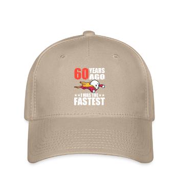 60 years I was the fastest 60th birthday - Flexfit Cap - khaki - Front