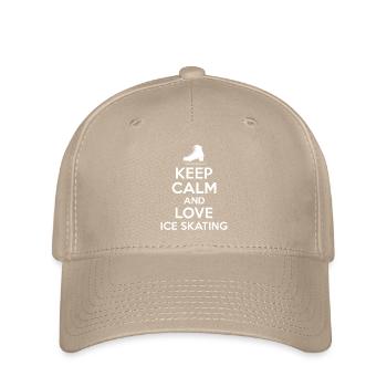 Keep Calm and love Ice Skating - Flexfit Cap - khaki - Front