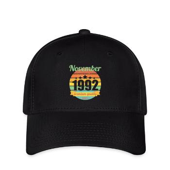 Born November 1992 30 years 30s 30th birthday - Flexfit Cap - black - Front