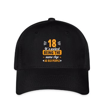 Strange at the same age as old 18th birthday - Flexfit Cap - black - Front