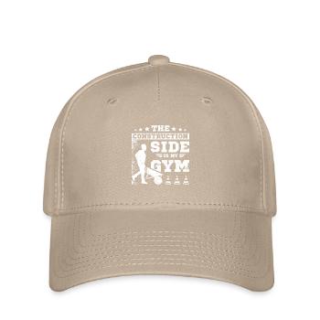 Le côté construction est ma salle de sport - Casquette Flexfit - kaki - Devant
