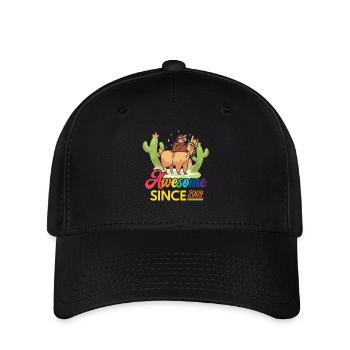 Awesome Since 2009 Year of birth sheep anniversary - Flexfit Cap - black - Front