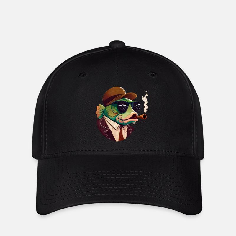 Fish like a gentleman - Casquette Flexfit - noir