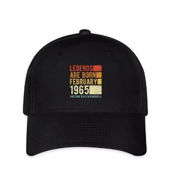 Anniversaire février 1965 - Casquette Flexfit - noir - Devant